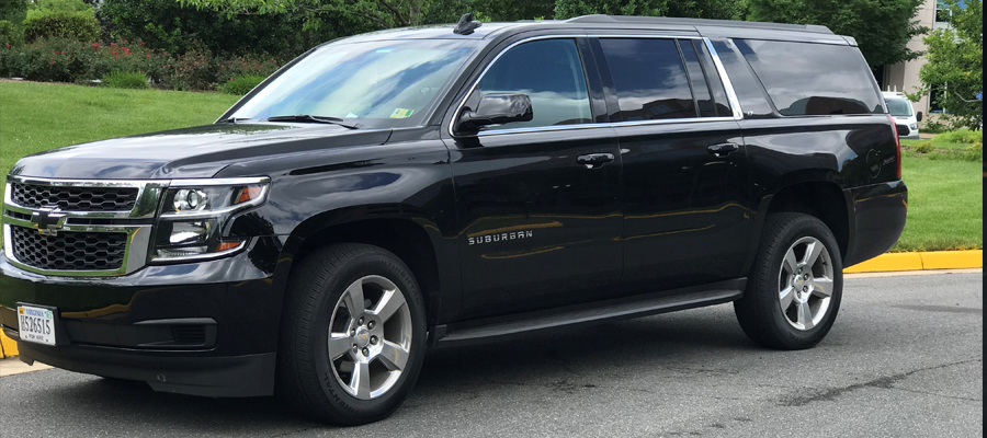 Black SUV limousine